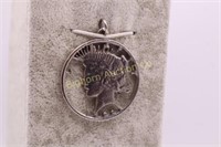 1922 Peace Silver Dollar Cut Out to be Pendant