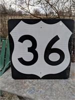 HWY 36 Aluminum metal Sign