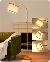 EDISHINE Dimmable Arched Floor Lamp, Gold Standing