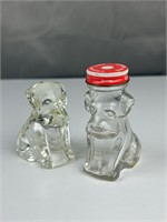 Vintage glass dog candy container Bubble Bottle