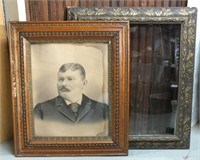 ORNATE FRAMES WITH GLASS & UNKNOWN PHOTO