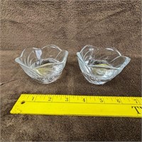 Pair of Glass Tulip Candle Holders