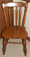 Vtg Solid Maple Side Chair F-09297 33" tall