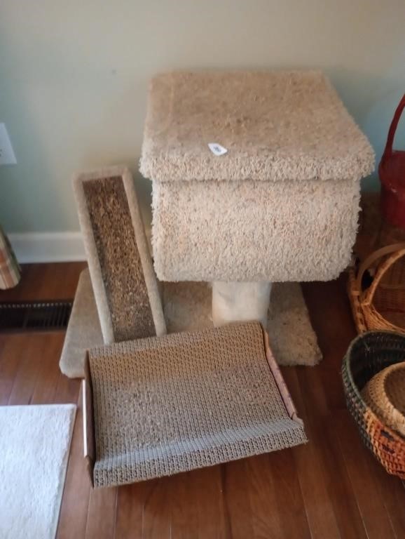 Cat tree and scratching pads. These have been