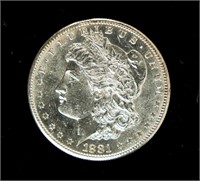 Coin 1881-S Morgan Silver Dollar-Gem BU