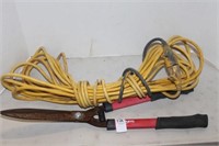 EXTENSION CORD AND PRUNERS