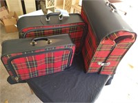 3pc plaid luggage