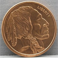 Copper .999 Fine Buffalo Nickel One AVDP Ounce