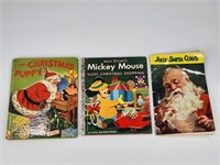 3) VINTAGE CHRISTMAS SANTA KIDS BOOKS