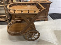 Wood Bar Tea Cart