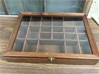 Wood Tabletop or Hanging Shadow Box Display Case