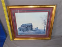 Framed Farm Scene