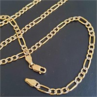 $2000 10K Italian Figaro(16'') Necklace