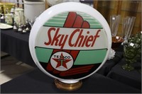 Glass Texaco Sky Chief gas pump globe has some