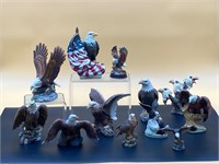 Set Of Eagle Porcelain Decor