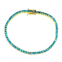 Natural Brazil Blue Rare  Apatite Bracelet