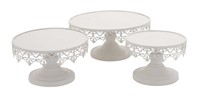 C322  DecMode Metal Decorative White Stand 13 1