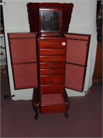 Jewelry Armoire Cherry finish with lift top and