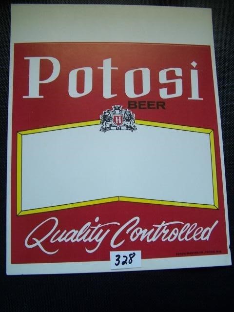 Potosi Beer Framed Sign - Quality Control