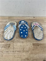 Blue and White Porcelain Flip Flops