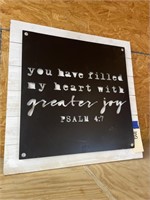 Framed Wall Décor Psalm 4:7 Quote 23-1/2"