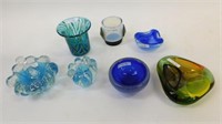 (9) pieces of blown Italian glass to include