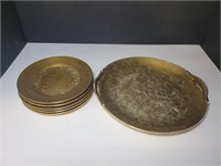 Set of gold tone noritake China plates and