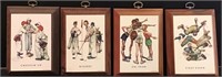 4 NORMAN ROCKWELL PRINTS ON WOOD