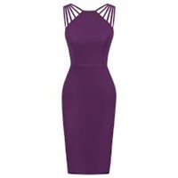 Strappy Dress, Purple, L, $40
