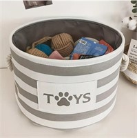 Foldable Striped Pet Toy Basket