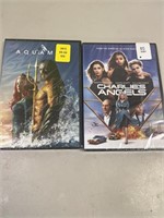 New sealed DVDs Charlie’s Angels and Aquaman