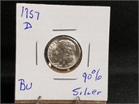 1957D Roosevelt Dime