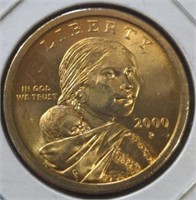 Uncirculated 2000p us Sacagawea $1 coin