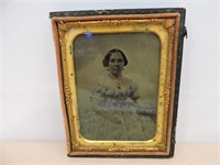 Antique 1800s Daguerrotype of Lady in Frame
