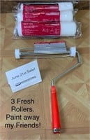Paint Roller w. 3 Refills