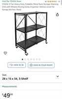 ROLLING STORAGE SHELVES (OPEN BOX)