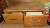 2 drawer oak file box