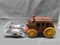 Cast Iron Toy - Stage Coach and Horses