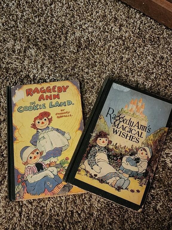 2 Vintage Raggedy Ann Books