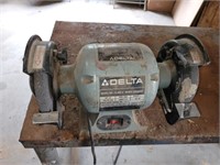 DELTA 6" DUAL WHEEL BENCH GRINDER, TESTED