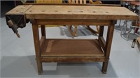 Vtg  Work Bench with Vise