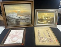 4 Pieces of  framed Artwork