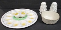 Royal Albert Shakers, Lenox Bowl, Egg Plate