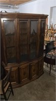Hutch with glass shelves 55x16x79”