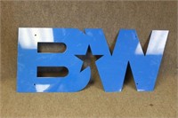 BW Steel Sign, Approx 3ftx16"