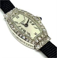 Platinum & Diamond Ladies' Vintage Watch.