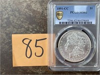 1891-CC Morgan Dollar PCGS MS62