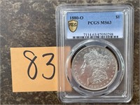 1880-O Morgan Dollar PCGS MS63