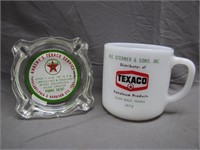 Pair Of Texaco Glass Treasures