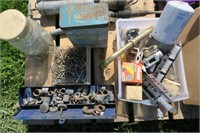 Pallet lot-- pipe fitting, grease gun, nuts